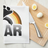LINGE DE CUISINE DRAPEAU D'ARC-EN-CIEL D'OURS (Quart Plié)