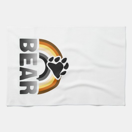 LINGE DE CUISINE DRAPEAU D'ARC-EN-CIEL D'OURS (Horizontal)