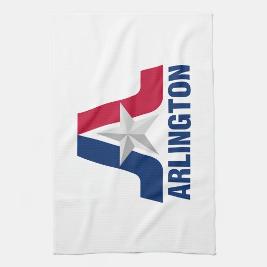 Linge De Cuisine Drapeau d'Arlington, Texas Kitchen Towel (Vertical)