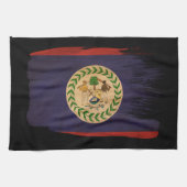 Linge De Cuisine Drapeau de Belize (Horizontal)