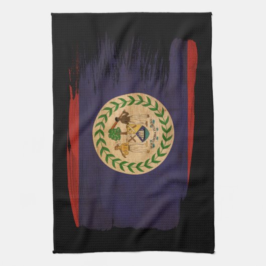 Linge De Cuisine Drapeau de Belize (Vertical)