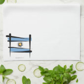 Linge De Cuisine Drapeau de brosse de l'Argentine (Plié)