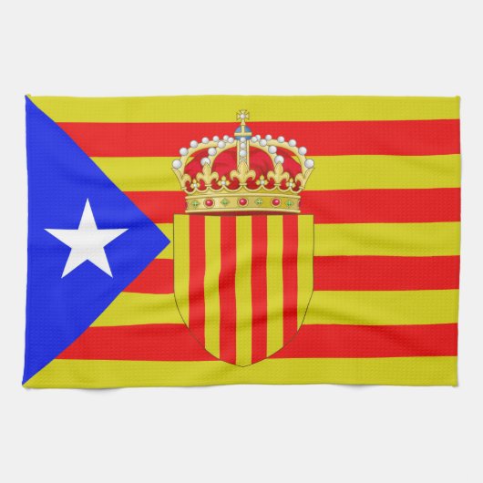 Linge De Cuisine Drapeau de Catalogne (Horizontal)