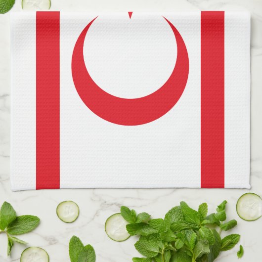 Linge De Cuisine Drapeau de Chypre du Nord (Plié)