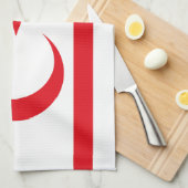 Linge De Cuisine Drapeau de Chypre du Nord (Quart Plié)