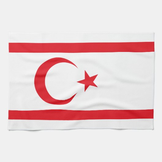 Linge De Cuisine Drapeau de Chypre du Nord (Horizontal)