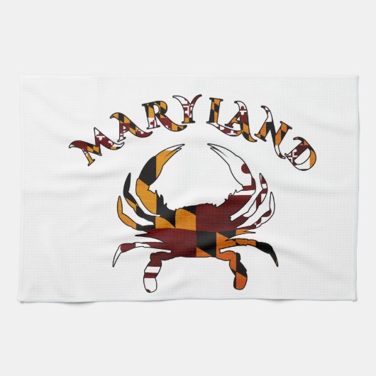 Linge De Cuisine Drapeau de crabe du Maryland (Horizontal)