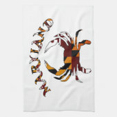 Linge De Cuisine Drapeau de crabe du Maryland (Vertical)