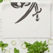 Linge De Cuisine Drapeau de crâne obsidien Drapeau de pirate Calico (Plié)