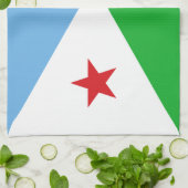 Linge De Cuisine Drapeau de Djibouti (Plié)