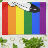 Linge De Cuisine Drapeau de fierté bispirituel de SlipperyJoe's sym (Plié)