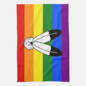 Linge De Cuisine Drapeau de fierté bispirituel de SlipperyJoe's sym (Vertical)