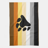 Linge De Cuisine Drapeau de fierté de l'ours avec patte (Vertical)