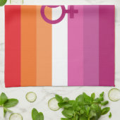 Linge De Cuisine Drapeau de fierté lesbienne WLW (Plié)