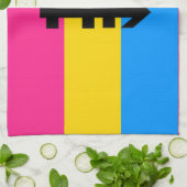 Linge De Cuisine Drapeau de fierté pansexuelle (Plié)