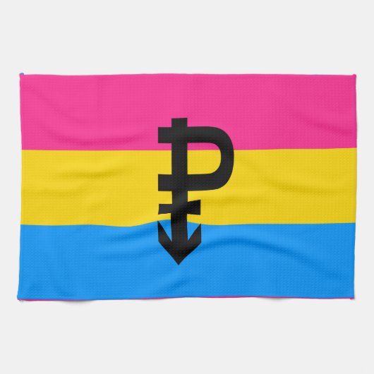 Linge De Cuisine Drapeau de fierté pansexuelle (Horizontal)