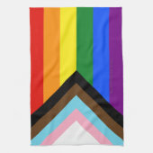 Linge De Cuisine Drapeau de fierté Progress Pride de SlipperyJoe si (Vertical)