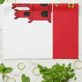Linge De Cuisine Drapeau de Gibraltar (Plié)