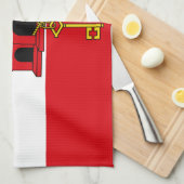 Linge De Cuisine Drapeau de Gibraltar (Quart Plié)