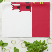 Linge De Cuisine Drapeau de Gibraltar (Plié)
