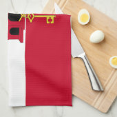 Linge De Cuisine Drapeau de Gibraltar (Quart Plié)