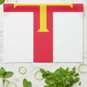 Linge De Cuisine Drapeau de Guernesey (Plié)