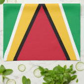 Linge De Cuisine Drapeau de Guyana (Plié)