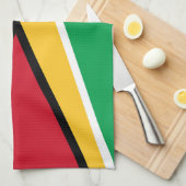 Linge De Cuisine Drapeau de Guyana (Quart Plié)