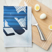 Linge De Cuisine Drapeau de hockey sur glace doré (Quart Plié)