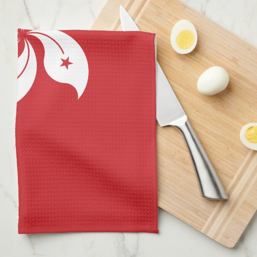 Linge De Cuisine Drapeau de Hong Kong (Quart Plié)