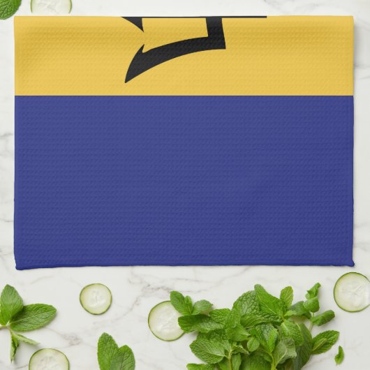 Linge De Cuisine Drapeau de la Barbade (Plié)