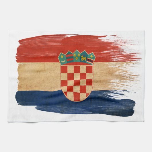 Linge De Cuisine Drapeau de la Croatie (Horizontal)