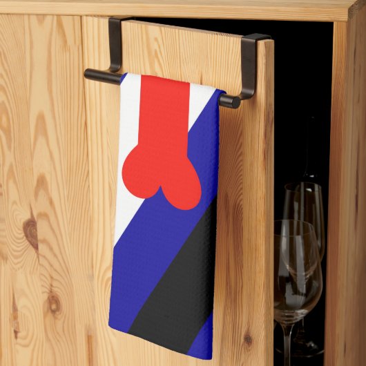 Linge De Cuisine Drapeau de la fierté de jeu de chiots de SlipperyJ (Pliage en tiers)