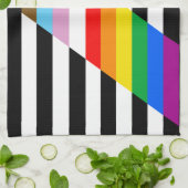 Linge De Cuisine Drapeau de la fierté de progrès d'allié (Plié)