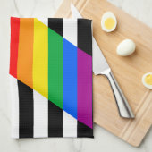 Linge De Cuisine Drapeau de la fierté de progrès d'allié (Quart Plié)