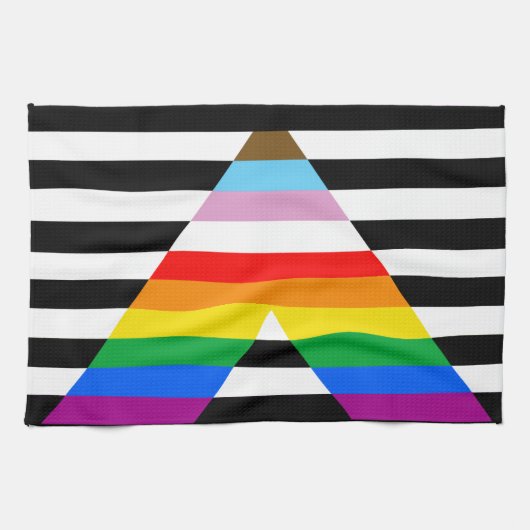 Linge De Cuisine Drapeau de la fierté de progrès d'allié (Horizontal)