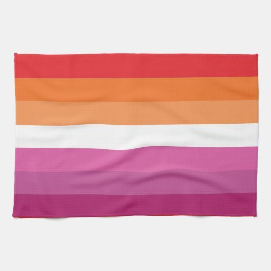 Linge De Cuisine Drapeau de la fierté lesbienne (Horizontal)
