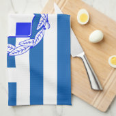 Linge De Cuisine Drapeau de la Grèce (Quart Plié)