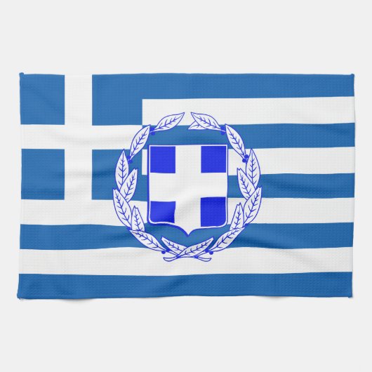 Linge De Cuisine Drapeau de la Grèce (Horizontal)