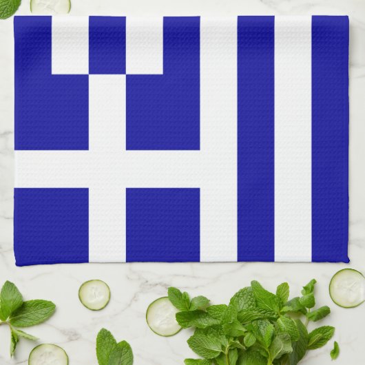 Linge De Cuisine Drapeau de la Grèce (Plié)