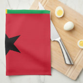 Linge De Cuisine Drapeau de la Guinée Bissau (Quart Plié)