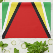 Linge De Cuisine Drapeau de la Guyane (Plié)
