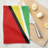 Linge De Cuisine Drapeau de la Guyane (Quart Plié)