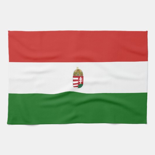 Linge De Cuisine drapeau de la Hongrie (Horizontal)