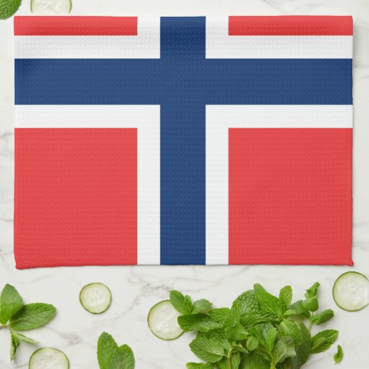 Linge De Cuisine Drapeau de la Norvège (Plié)