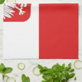 Linge De Cuisine drapeau de la pologne (Plié)