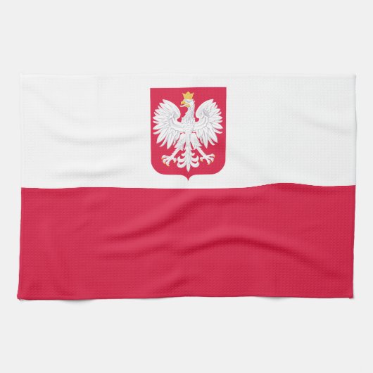 Linge De Cuisine Drapeau de la Pologne (Horizontal)