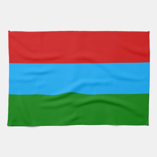 Linge De Cuisine Drapeau de la République de Karelia (Horizontal)