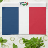 Linge De Cuisine Drapeau de la République Dominicaine (Plié)