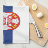 Linge De Cuisine drapeau de la Serbie (Quart Plié)